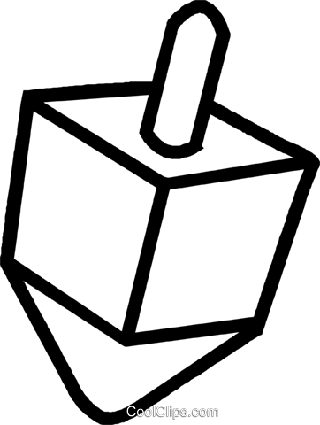 Dreidel Royalty Free Vector Clip Art Illustration - Dreidel Royalty Free Vector Clip Art Illustration (362x480)
