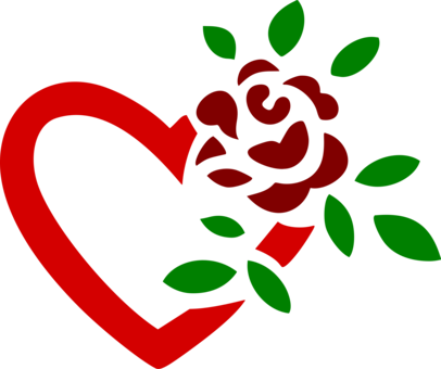 Black Rose Heart Love Computer Icons - Black Rose Heart Love Computer Icons (406x340)