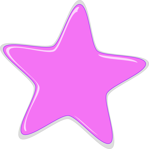 Light Pink Star Clip Art At Clker - Light Pink Star Clip Art At Clker (594x595)