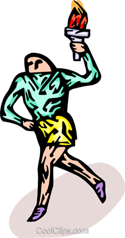 Running With The Olympic Torch Royalty Free Vector - Running With The Olympic Torch Royalty Free Vector (252x480)