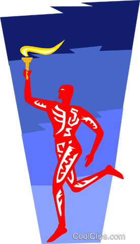 Carrying The Torch Royalty Free Vector Clip Art Illustration - Carrying The Torch Royalty Free Vector Clip Art Illustration (276x480)