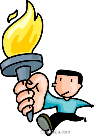 An Olympian Running With The Torch Royalty Free Vector - An Olympian Running With The Torch Royalty Free Vector (331x480)