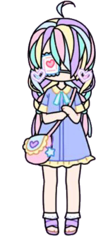 Pastel Girl With Heart Eyepatch By Rosemoji - Pastel Girl With Heart Eyepatch By Rosemoji (803x803)