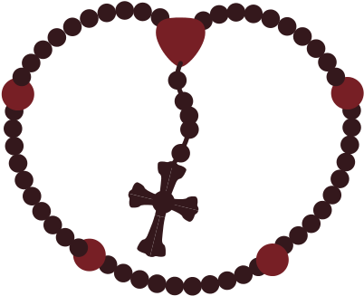 Rosary Nacklace Cross Religion Icon - Rosary Nacklace Cross Religion Icon (550x550)