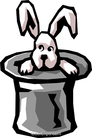 Rabbit And Hat Royalty Free Vector Clip Art Illustration - Rabbit And Hat Royalty Free Vector Clip Art Illustration (323x480)
