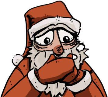 Edgy Santa Messages Sticker-7 - Edgy Santa Messages Sticker-7 (408x408)