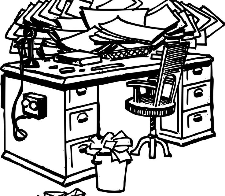 Collection Of Free Cluttered Clipart Messy School Desk - Collection Of Free Cluttered Clipart Messy School Desk (736x641)