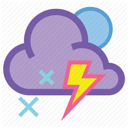 Moon Night Thunderstorm Weather Winter Icon - Moon Night Thunderstorm Weather Winter Icon (512x512)
