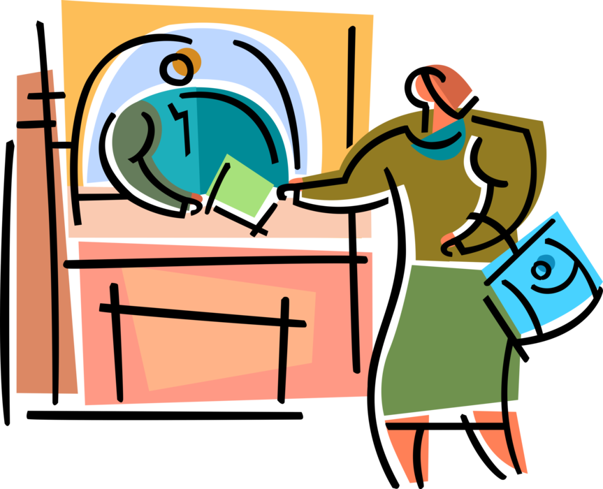 Vector Illustration Of Kiosk Worker At Urban Transport - Vector Illustration Of Kiosk Worker At Urban Transport (863x700)