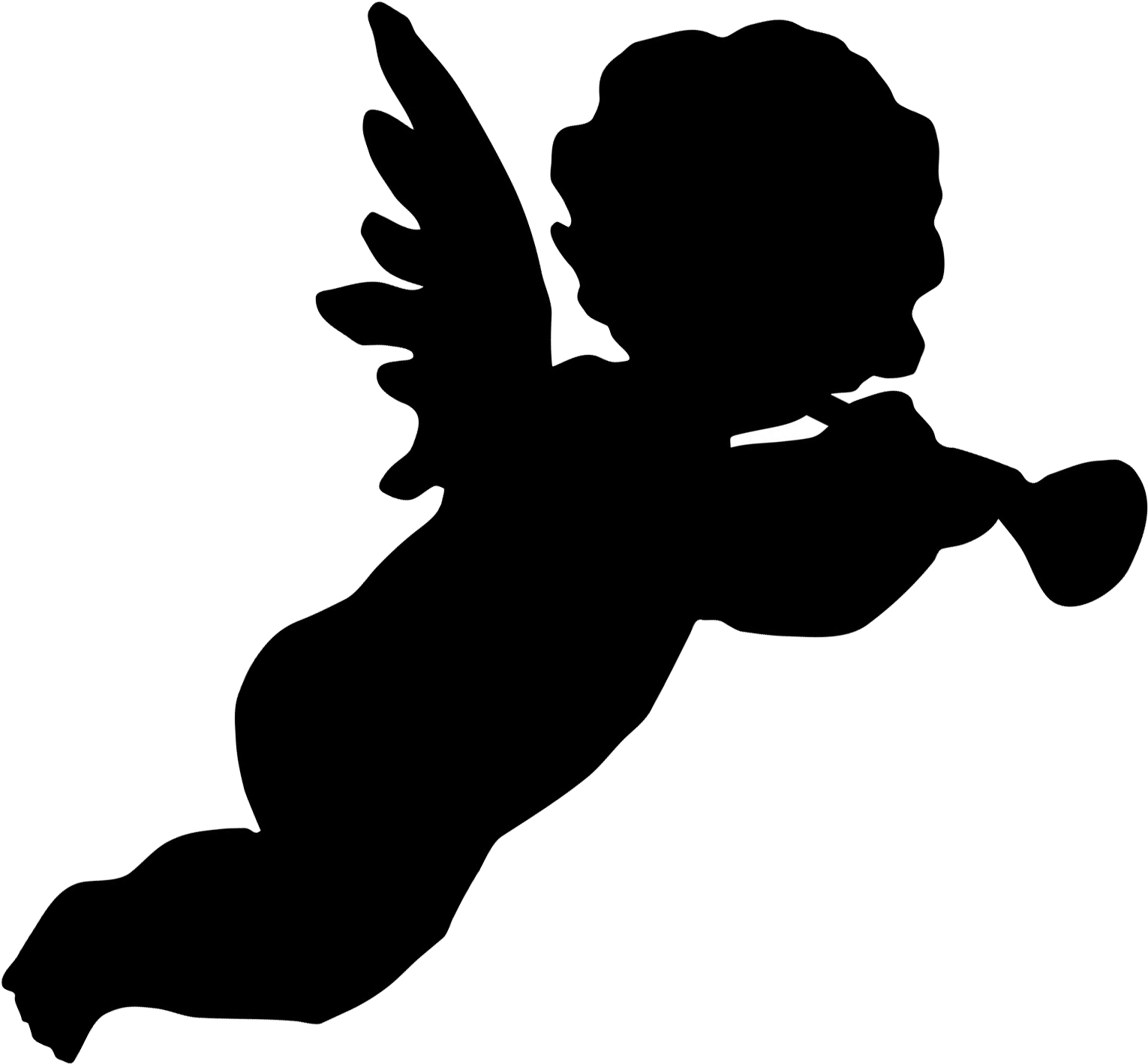 Cherub Silhouette Icons Png - Cherub Silhouette Icons Png (1529x1542)