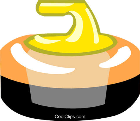 Curling Rock Royalty Free Vector Clip Art Illustration - Curling Rock Royalty Free Vector Clip Art Illustration (480x414)