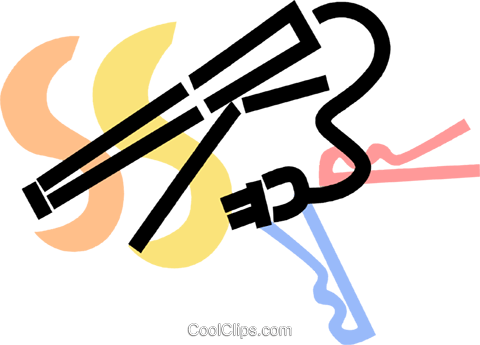 Curling Irons Royalty Free Vector Clip Art Illustration - Curling Irons Royalty Free Vector Clip Art Illustration (480x345)