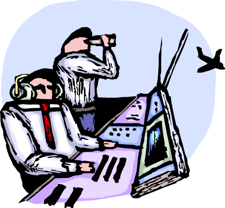 Vector Illustration Of Airport Terminal Air Traffic - Vector Illustration Of Airport Terminal Air Traffic (760x700)