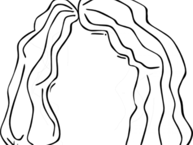 Long Hair Clipart Black And White - Long Hair Clipart Black And White (640x480)