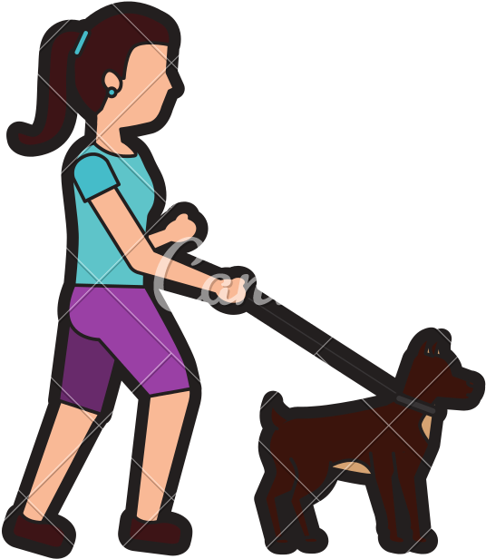 Woman Walking Dog Pet Icon Image - Woman Walking Dog Pet Icon Image (800x800)