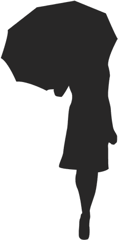 Girl Walking With Umbrella Gray Silhouette - Girl Walking With Umbrella Gray Silhouette (512x512)