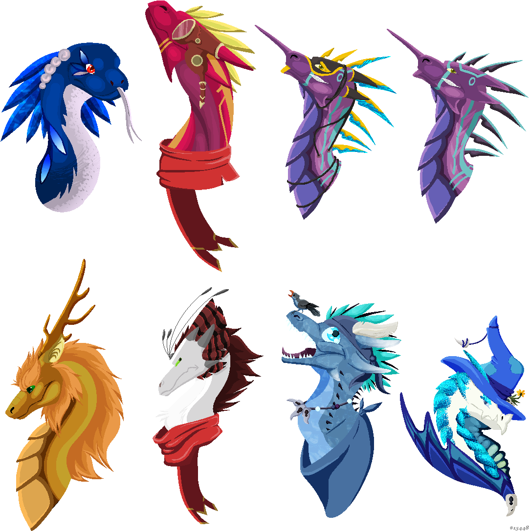Head Shots [flight Rising] By Irritatorraji - Head Shots [flight Rising] By Irritatorraji (1100x1100)
