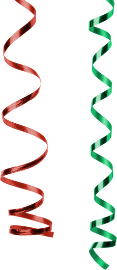 Green And Red Shiny Streamers - Green And Red Shiny Streamers (238x550)