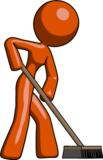 Orange Design Mascot Woman - Orange Design Mascot Woman (353x550)