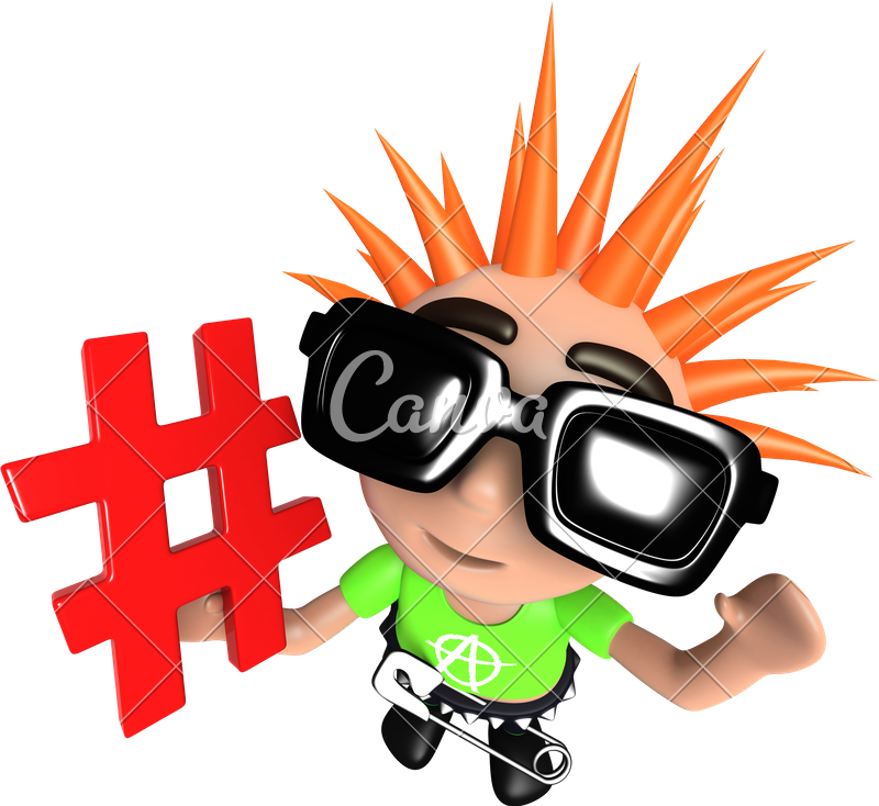 3d Funny Cartoon Punk Rocker Kid Character Holding - 3d Funny Cartoon Punk Rocker Kid Character Holding (800x734)