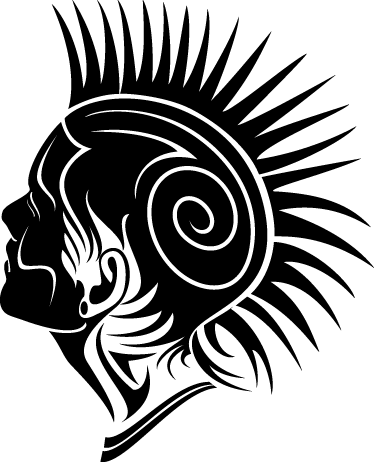 Punk Head Sticker - Punk Head Sticker (374x462)