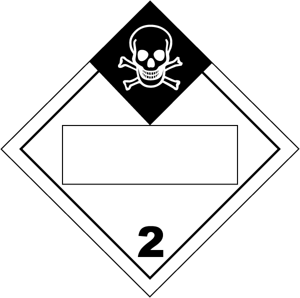 Blank Inhalation Hazard Class 2 Placard - Blank Inhalation Hazard Class 2 Placard (600x596)