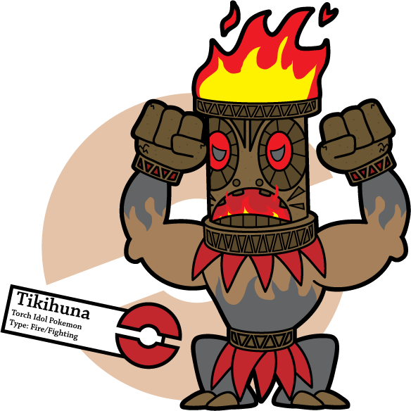 Fake Pokemon Tikihuna By Sageroot On Deviantart - Fake Pokemon Tikihuna By Sageroot On Deviantart (584x584)
