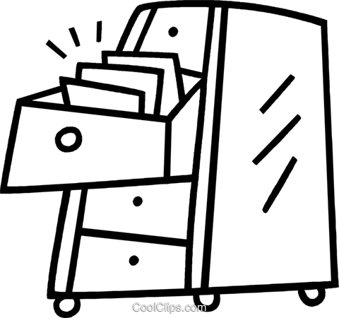 Filing Cabinets Royalty Free Vector Clip Art Illustration - Filing Cabinets Royalty Free Vector Clip Art Illustration (480x450)