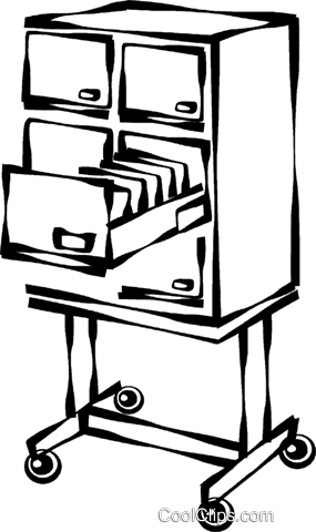 Filing Cabinets Royalty Free Vector Clip Art Illustration - Filing Cabinets Royalty Free Vector Clip Art Illustration (285x480)