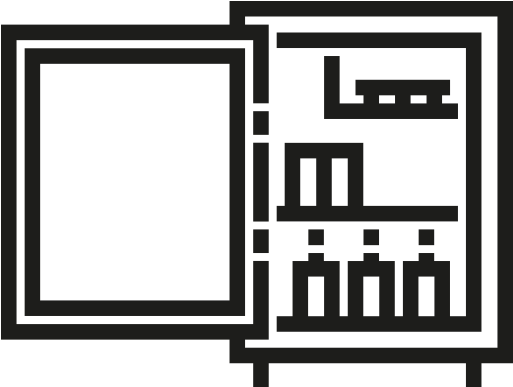 Vector Black And White Download Freezer Refrigerator - Vector Black And White Download Freezer Refrigerator (512x512)