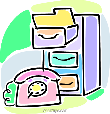 Telephone With Filing Cabinet Royalty Free Vector Clip - Telephone With Filing Cabinet Royalty Free Vector Clip (467x480)