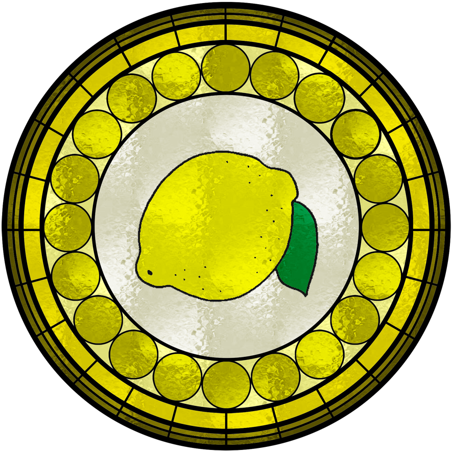 Lemon Stained Glass Window By Fluidgirl82 - Lemon Stained Glass Window By Fluidgirl82 (894x894)