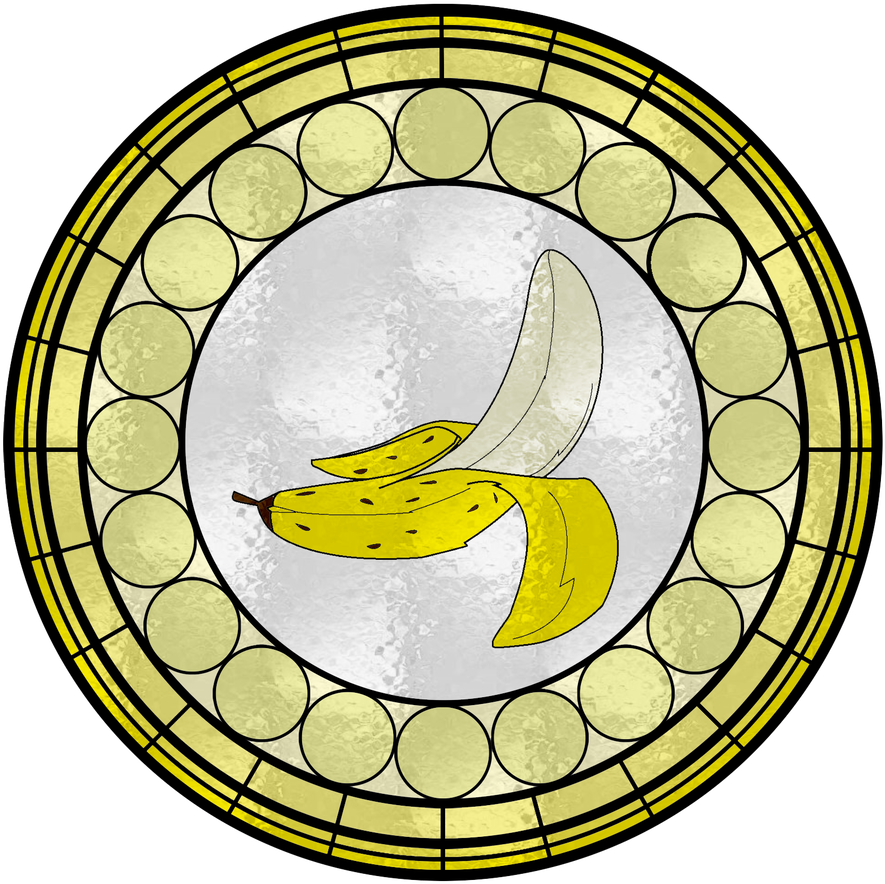 Banana Stained Glass Window By Fluidgirl82 - Banana Stained Glass Window By Fluidgirl82 (894x894)