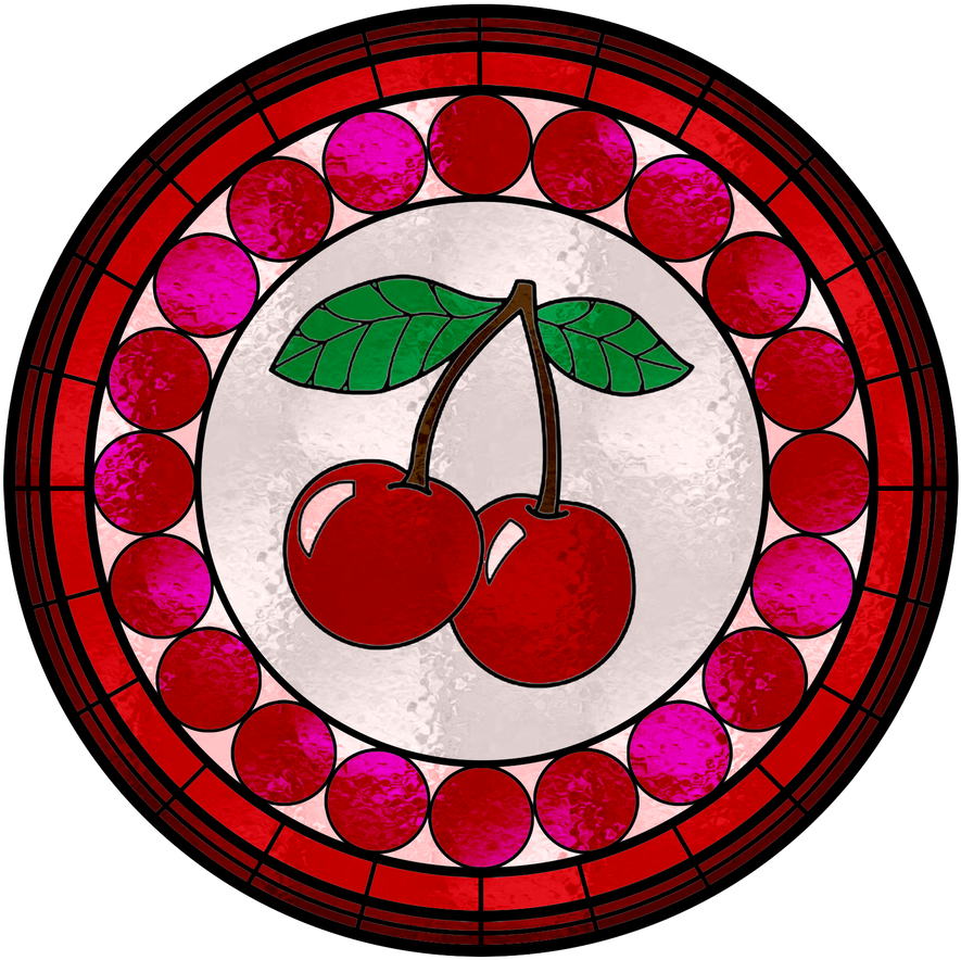 Cherry Stained Glass Window By Fluidgirl82 - Cherry Stained Glass Window By Fluidgirl82 (894x894)