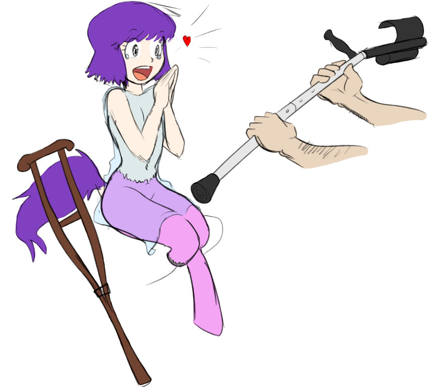 Dj Black N White, Crutches, Father And Daughter, Female, - Dj Black N White, Crutches, Father And Daughter, Female, (855x810)