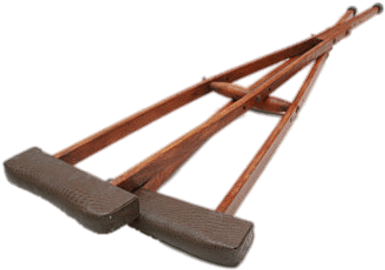 Vintage Wooden Crutches - Vintage Wooden Crutches (400x400)