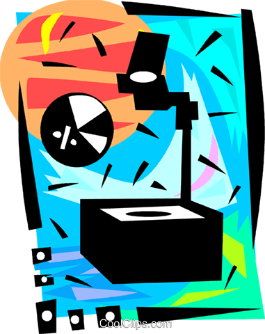 Overhead Projectors Royalty Free Vector Clip Art Illustration - Overhead Projectors Royalty Free Vector Clip Art Illustration (381x480)