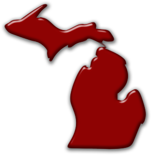034072 Simple Red Glossy Icon Culture State Michigan - 034072 Simple Red Glossy Icon Culture State Michigan (420x420)