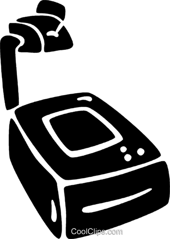Overhead Projectors Royalty Free Vector Clip Art Illustration - Overhead Projectors Royalty Free Vector Clip Art Illustration (342x480)