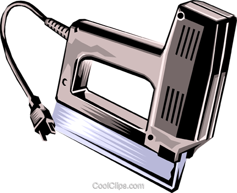 Electric Stapler Royalty Free Vector Clip Art Illustration - Electric Stapler Royalty Free Vector Clip Art Illustration (480x392)