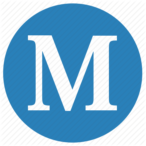 Blue Letter M Blue Round Icon Set Lolenko Svetlana - Blue Letter M Blue Round Icon Set Lolenko Svetlana (512x512)