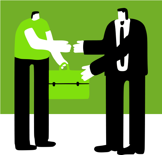 Two People Shaking Hands - Two People Shaking Hands (570x570)