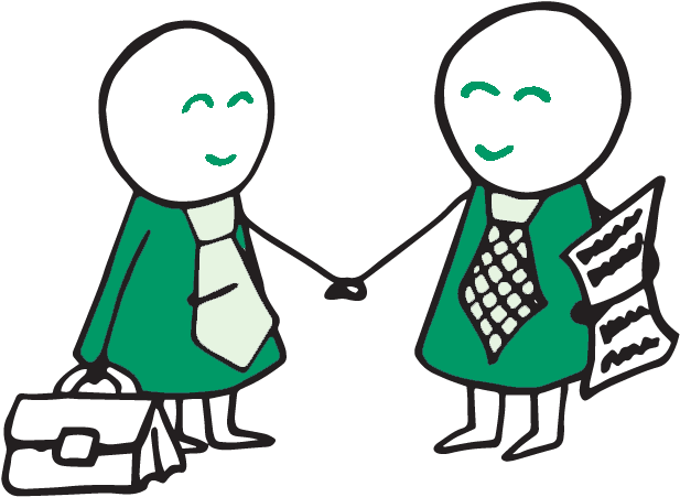 Two Business People Shaking Hands - Two Business People Shaking Hands (702x621)