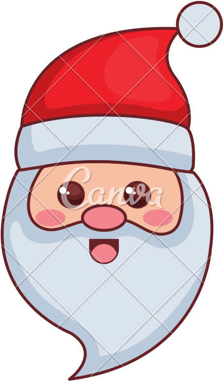 Cute Santa Claus Head Christmas Character - Cute Santa Claus Head Christmas Character (800x800)