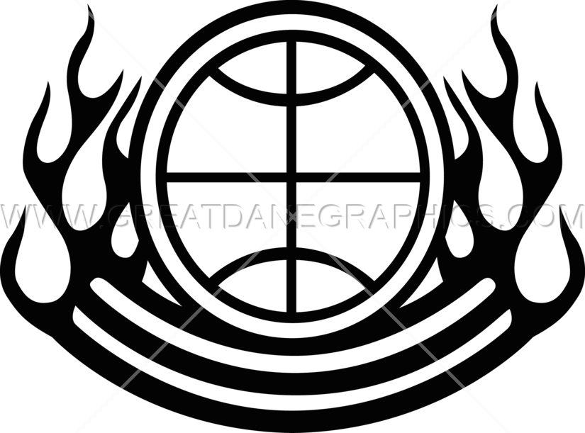 Basketball With Flames - Basketball With Flames (825x611)