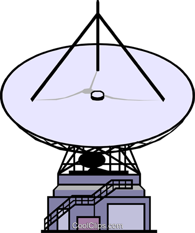 Satellite Dish Royalty Free Vector Clip Art Illustration - Satellite Dish Royalty Free Vector Clip Art Illustration (402x480)