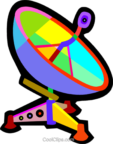 Satellite Dish Royalty Free Vector Clip Art Illustration - Satellite Dish Royalty Free Vector Clip Art Illustration (377x480)