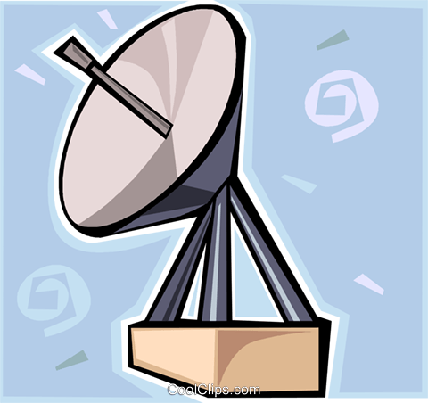 Satellite Dish Royalty Free Vector Clip Art Illustration - Satellite Dish Royalty Free Vector Clip Art Illustration (480x452)