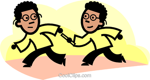 Relay Runners Royalty Free Vector Clip Art Illustration - Relay Runners Royalty Free Vector Clip Art Illustration (480x256)