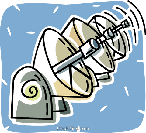 Satellite Dishes Royalty Free Vector Clip Art Illustration - Satellite Dishes Royalty Free Vector Clip Art Illustration (480x438)